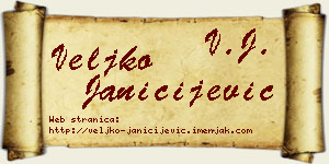 Veljko Janičijević vizit kartica